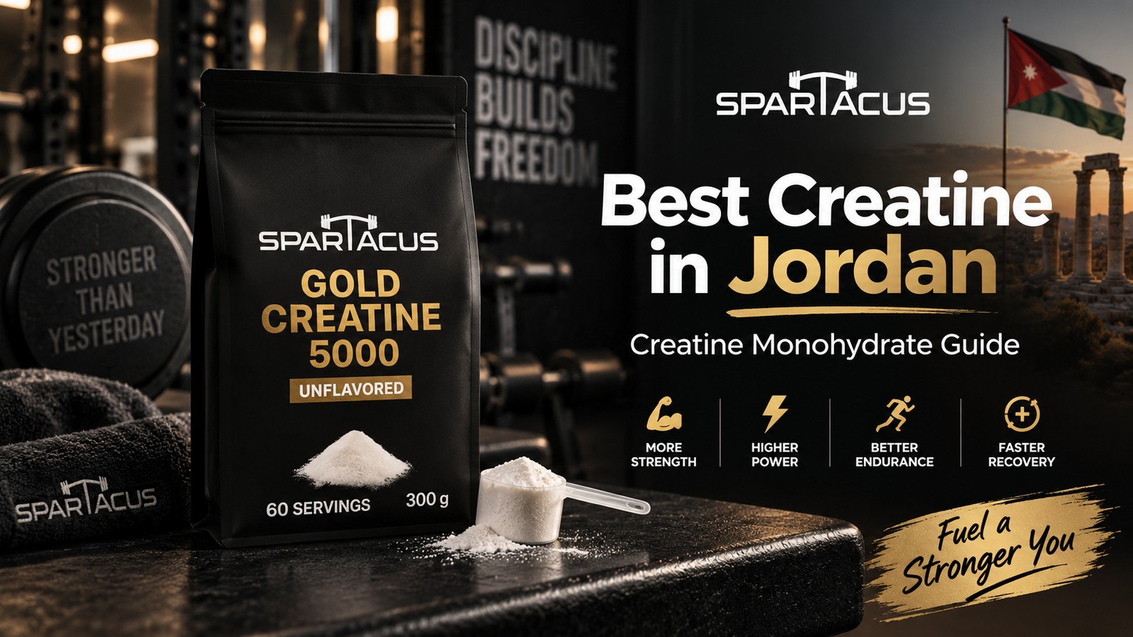 Spartacus Gold Creatine 5000 in Jordan – creatine monohydrate supplement for strength and performance