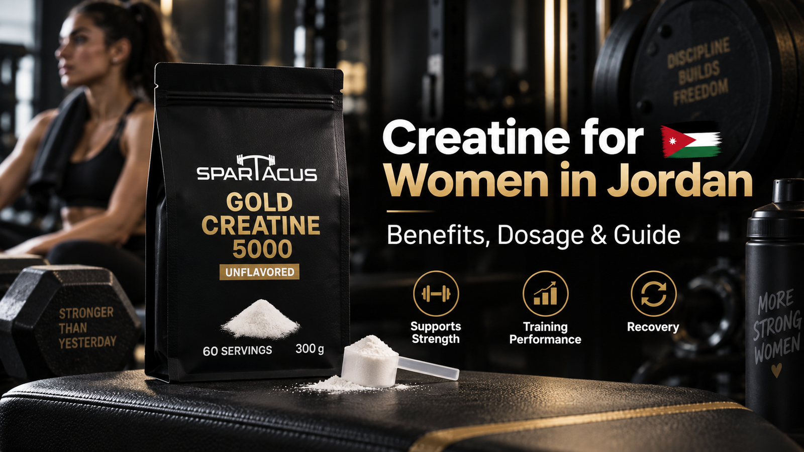 Creatine for women in Jordan – Spartacus Gold Creatine 5000 for strength, training performance and recovery