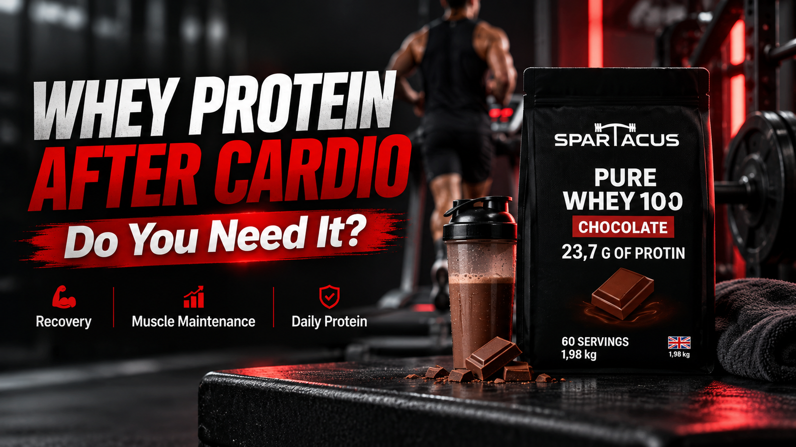 Spartacus Pure Whey 100 after cardio workout in Jordan