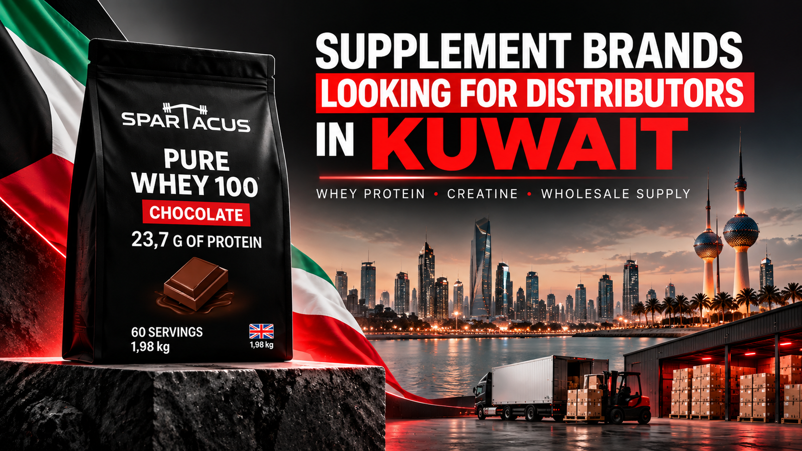 Supplement brands looking for distributors in Kuwait featured image with Spartacus Pure Whey 100