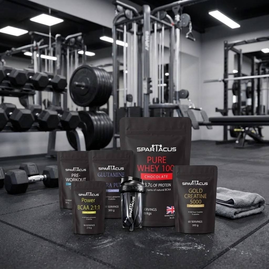 Spartacus Pure Whey 100, Creatine, BCAA, Glutamine and Pre-Workout product range